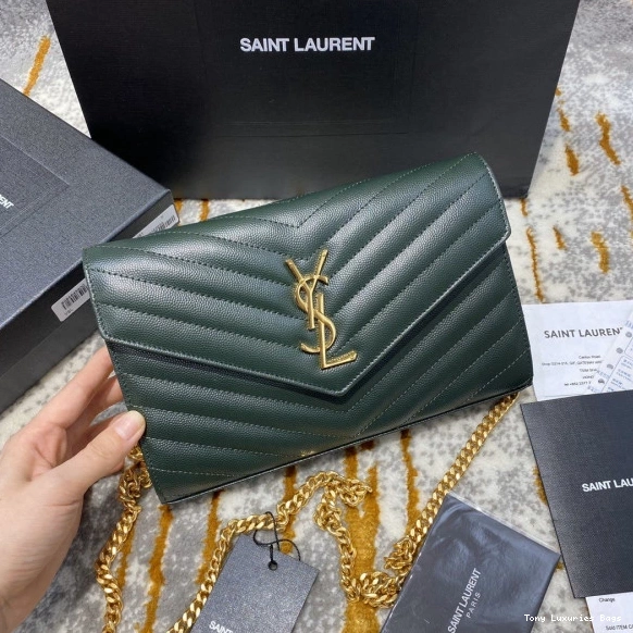 Tony Luxuries CHAIN CASSANDRE MATELASSÉ WALLET YSL 0820